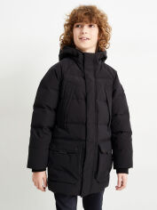 Акція на Підліткова зимова куртка для хлопчика C&A GD-00074282 140 см Чорна від Rozetka
