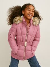 Акція на Підліткова зимова куртка для дівчинки C&A GD-00061991 158 см Рожева від Rozetka