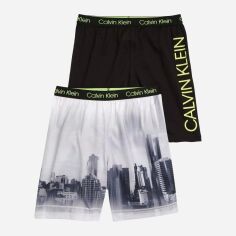 Акція на Набір дитячих шортів на резинці 2 шт для хлопчика Calvin Klein 31885336 110 см Сірий/Чорний від Rozetka