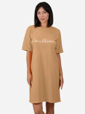 Акція на Нічна сорочка жіноча бавовняна великого розміру Roksana Assorty 1403 XL Бежева від Rozetka