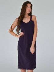 Акція на Нічна сорочка жіноча бавовняна великого розміру Roksana Deep night 821 XL Фіолетова від Rozetka