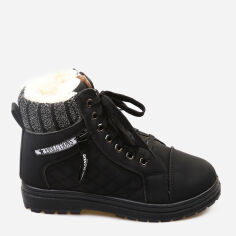 Акція на Жіночі зимові черевики високі MTP VNV-1605-Black 36 23 см Чорні від Rozetka