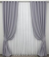 Акція на Комплект штор VR-Textil блекаут Midnight №1227ш Лавандовий 150х290 см 2 шт (33-0065) від Rozetka