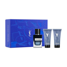 Акція на Парфумований набір чоловічий Yves Saint Laurent Y For Men Giftset (парфумована вода, 60 мл + гель для душу, 50 мл + бальзам після гоління, 50 мл) від Eva