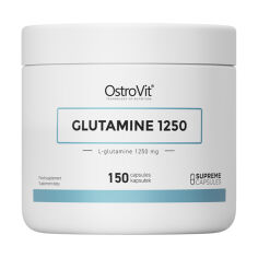 Акція на Дієтична добавка амінокислота в капсулах OstroVit Glutamine 1250 L-глютамін 1200 мг, 150 шт від Eva
