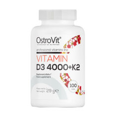 Акція на Вітамін Д3 та K2 OstroVit Vitamin D3 4000 + K2, 100 таблеток від Eva