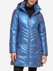 Акція на Куртка демісезонна подовжена з капюшоном жіноча Guess 87994416 M Синя від Rozetka