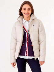 Акція на Куртка демісезонна з капюшоном жіноча U.S. Polo Assn 842554109 S Сіра від Rozetka