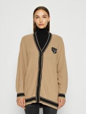 Акція на Кардиган з домішкою вовни в'язаний жіночий Armani Exchange 404745674 XS Коричневий від Rozetka