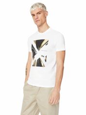 Акція на Футболка бавовняна чоловіча Armani Exchange 746334915 XXL Біла від Rozetka