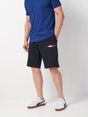 Акція на Шорти бавовняні чоловічі Tommy Hilfiger 11343.2 S (44) Темно-сині від Rozetka