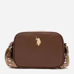 Акція на Сумка крос-боді через плече жіноча маленька U.S. Polo Assn 231A228-AA00A Коричнева від Rozetka