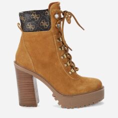 Акція на Жіночі ботильйони Guess 549728776 38 24.3 см Коричневі від Rozetka