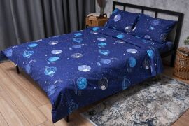 Акція на Комплект постільної білизни Moon&Star Бязь Gold Люкс Planets Сімейний 160х220х2 см наволочки 4х70х70 см (MS-820004829) від Rozetka