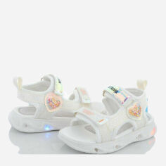 Акція на Дитячі спортивні сандалії для дівчинки BBT Kids L6523-2-LED 28 Білі від Rozetka