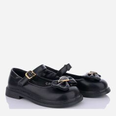Акція на Підліткові туфлі для дівчинки Paliament CP5 36 Чорні від Rozetka