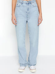 Акція на Джинси Baggy жіночі Trendyol TWOSS22JE0242 38 Блакитні від Rozetka