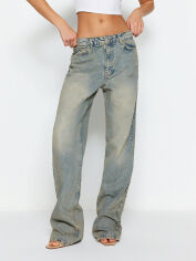 Акція на Джинси Baggy жіночі Trendyol TWOSS24JE00032 40 Блакитні від Rozetka