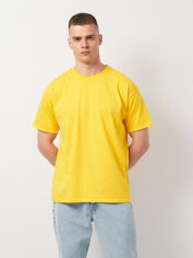 Акція на Футболка бавовняна довга чоловіча Fruit of the loom Valueweight 061036034 2XL Жовта від Rozetka