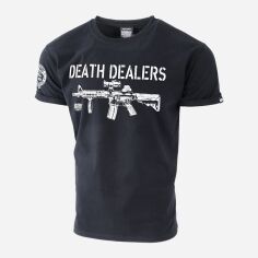 Акція на Футболка бавовняна довга чоловіча Dobermans Aggressive Death Dealers TS308ABK 3XL Чорна від Rozetka