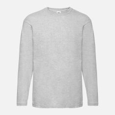 Акція на Лонгслів чоловічий Fruit of the Loom Valueweight Long Sleeve 61038094 S Сірий меланж від Rozetka