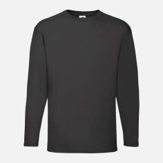 Акція на Лонгслів чоловічий Fruit of the Loom Valueweight Long Sleeve 61038036 S Чорний від Rozetka