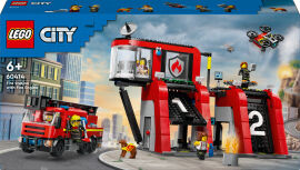 Акція на Конструктор LEGO City Пожежне депо з пожежною машиною (60414) від Будинок іграшок
