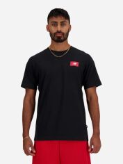 Акція на Футболка бавовняна довга чоловіча New Balance Logo Graphics MT41584BK M Чорна від Rozetka