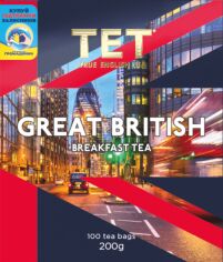 Акція на Чай ТЕТ Great British чорний байховий дрібний 100 пакетиків по 2 г від Rozetka