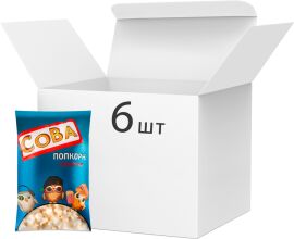Акція на Упаковка попкорну Сова Кукурудзяна насолода Солоний 90 г x 6 шт (0.54 кг) від Rozetka