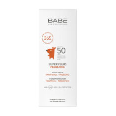 Акція на Дитячий сонцезахисний супер флюїд для обличчя BABE Laboratorios Super Fluid Pediatric SPF 50, 50 мл від Eva