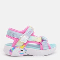 Акція на Дитячі сандалії для дівчинки Skechers Unicorn Dreams Sandal 302682N PKMT 24 Блакитні від Rozetka