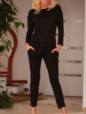Акція на Піжама (лонгслів + штани) жіноча великих розмірів з віскози Kalimo Calpe 2XL Чорна від Rozetka