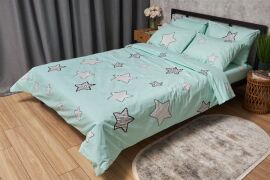 Акція на Комплект постільної білизни Moon&Star Бязь Gold Люкс Child Stars King Size 220x240 см наволочки 4х50х70 см (MS-820005393) від Rozetka