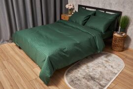 Акція на Комплект постільної білизни Moon&Star Satin Stripe Verdant King Size 220x240 см наволочки 4х70х70 см (MS-820005289) від Rozetka