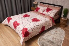 Акція на Комплект постільної білизни Moon&Star Бязь Gold Люкс Petal Heart King Size 220x240 см наволочки 2х40х60 см (MS-820005810) від Rozetka