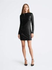 Акція на Сукня вечірня коротка осіння жіноча Calvin Klein 838419992 2 Чорна від Rozetka
