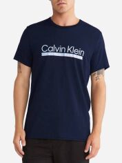 Акція на Футболка довга чоловіча Calvin Klein 273889389 S Синя від Rozetka