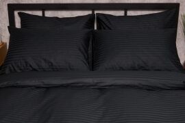 Акція на Набір наволочок Moon&Star Satin Stripe Midnight Luxe 70х70 2 шт (MS-840000653) від Rozetka