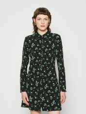 Акція на Сукня-сорочка коротка осіння жіноча Calvin Klein 241116475 XS Чорна від Rozetka
