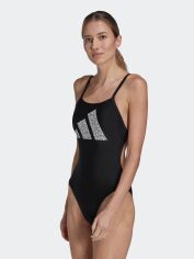 Акція на Купальник суцільний жіночий adidas 3 Bars Pr Suit HR4368 32 Чорний від Rozetka