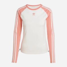 Акція на Лонгслів довгий жіночий Adidas Slim Fit IY0781 XS Білий/Рожевий від Rozetka