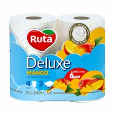 Акція на Туалетний папір Ruta Deluxe з ароматом манго, 3-шаровий, 4 рулони від Eva