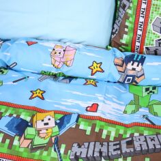 Акція на Підковдра MirSon Ranforce Elite 17-0571-1 Minecraft War 220х240 см від Rozetka