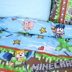 Акція на Підковдра MirSon Ranforce Elite 17-0571-1 Minecraft War 143х210 см від Rozetka