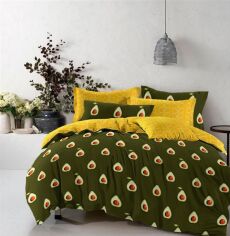 Акція на Простирадло MirSon Ranforce Elite 17-0435-1 Avocado Зелене King Size 220x240 см 100% Бавовна від Rozetka