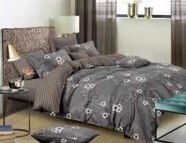 Акція на Простирадло MirSon Бязь 17-0277-1 Rosebay Коричневе King Size 220x240 см 100% Бавовна від Rozetka