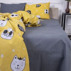 Акція на Простирадло MirSon Бязь 17-0500-1 Twinkling Сіре Двоспальне 180x220 см 100% Бавовна від Rozetka