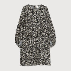 Акція на Сукня коротка літня жіноча H&M 0942140 XS Чорна з білим від Rozetka