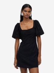 Акція на Плаття коротке літнє жіноче H&M АA409-1172123_чорне XXS Чорне від Rozetka